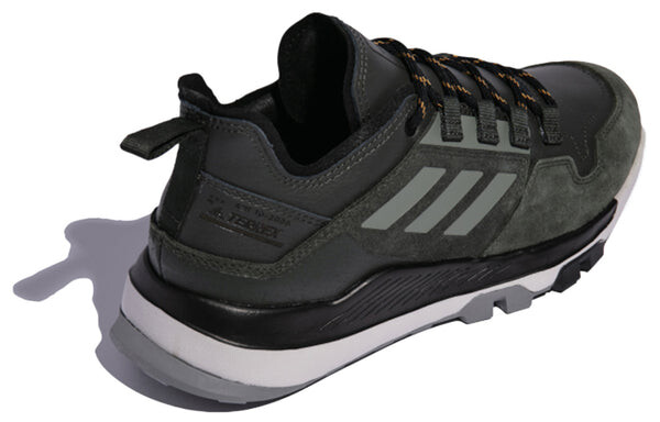 Кроссовки Adidas Terrex Hikster Leather Shoes 'Black Green', зеленый — фото 3
