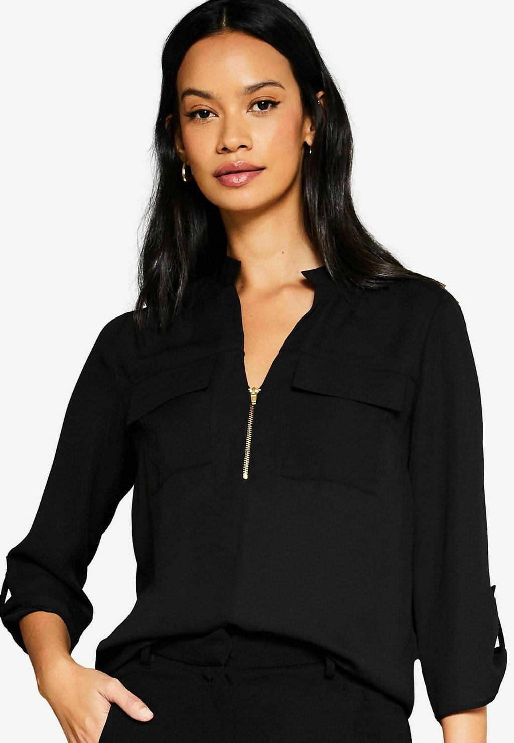

Блуза REGULAR FIT - ZIP FRONT UTILITY POCKET Lipsy, черный