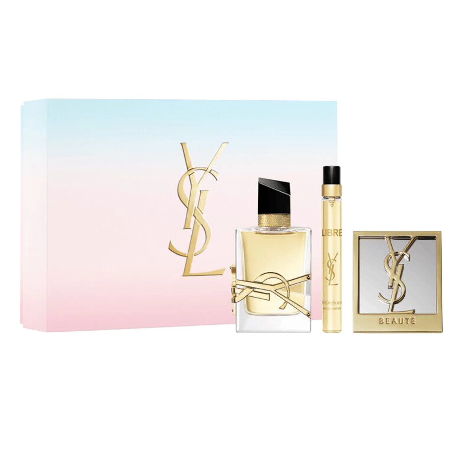 SAINT LAURENT Набор духов Water Of Freedom, Freedom Supreme Women's, Twilight Daybreak Limited Eau De Parfum EDP, Three-Piece Set: 50ml Perfume+10ml Sample Perfume+Mirror