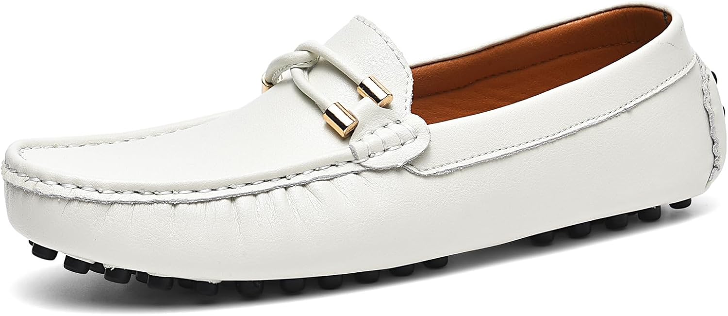 

Мужские лоферы из натуральной кожи, удобные слипоны, мокасины с кисточками из коровьей кожи, повседневные пенни-лоферы для работы и активного отдыха Generic, белый