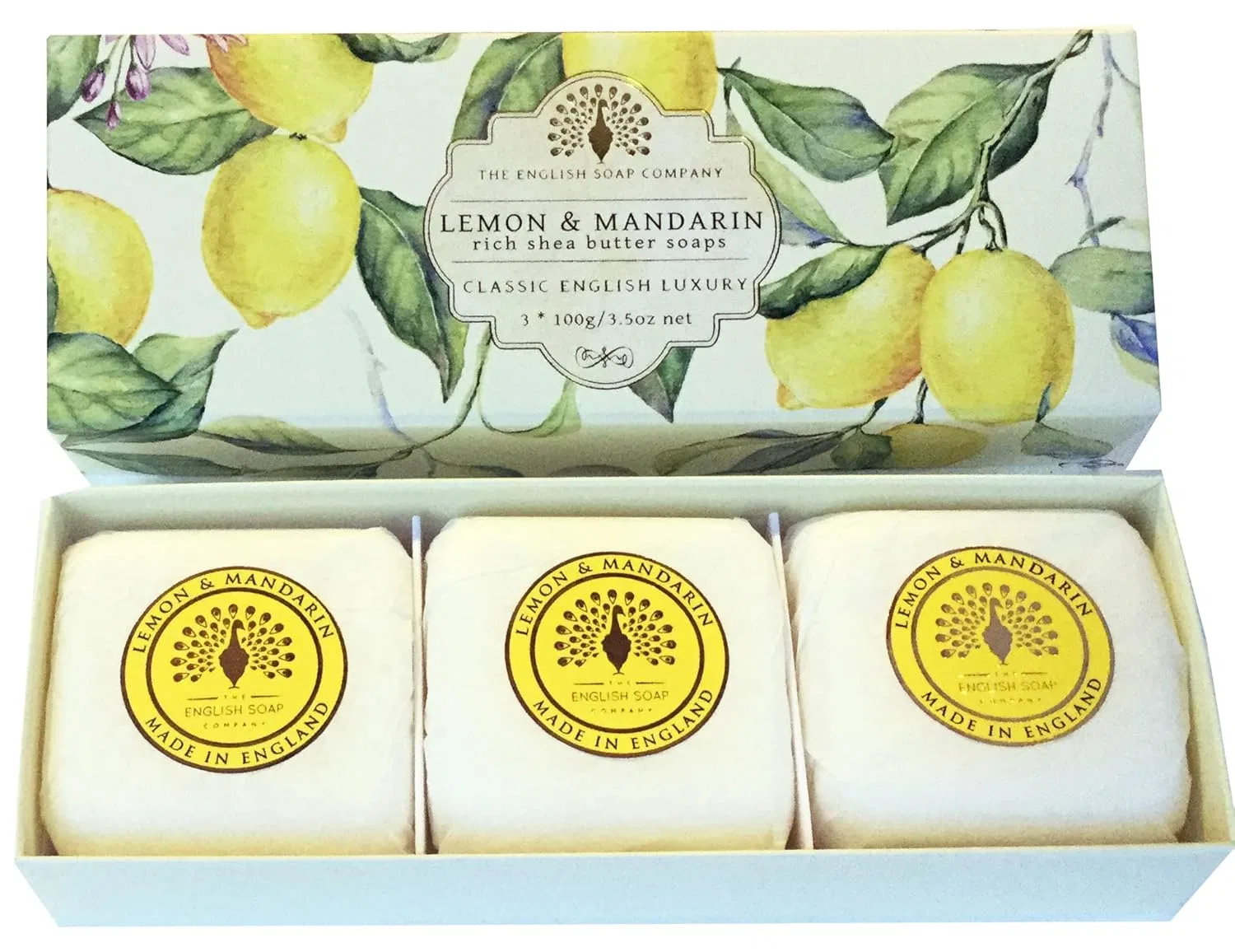 Набор подарочного мыла «Lemon & Mandarin» 3 x 100 г The English Soap Company — фото 4