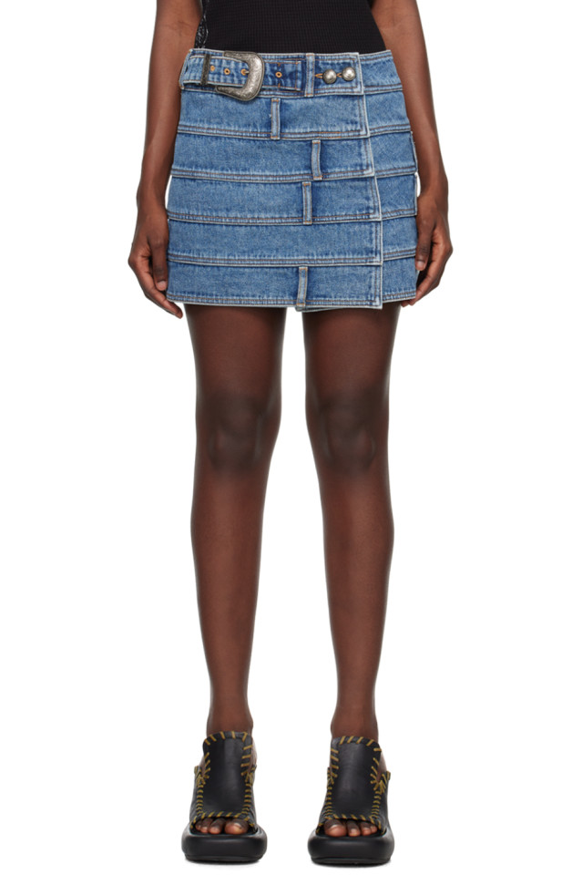 

Джимовая мини-юбка Dua multi waist Andersson Bell, синий