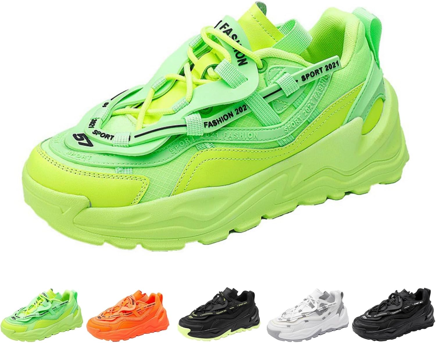 

Модные стильные кроссовки для мужчин и женщин, трендовые массивные платформенные спортивные повседневные туфли для ходьбы Macefil, зеленый