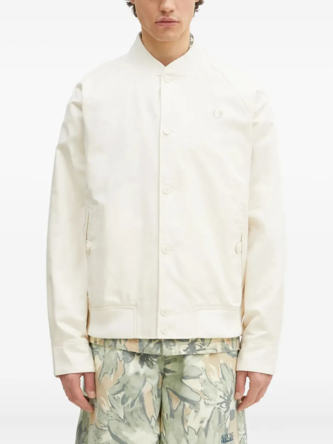 

Куртка-рубашка с вышитым логотипом Fred Perry, белый