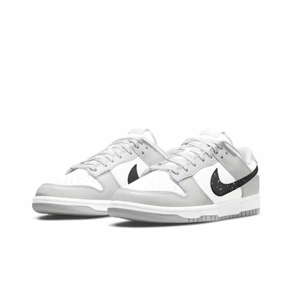 Nike Зимние низкие скейтбордистские кроссовки Dunk Winter Yihen с амортизацией из синтетической кожи, износостойкие, унисекс, черный и серый — фото 4