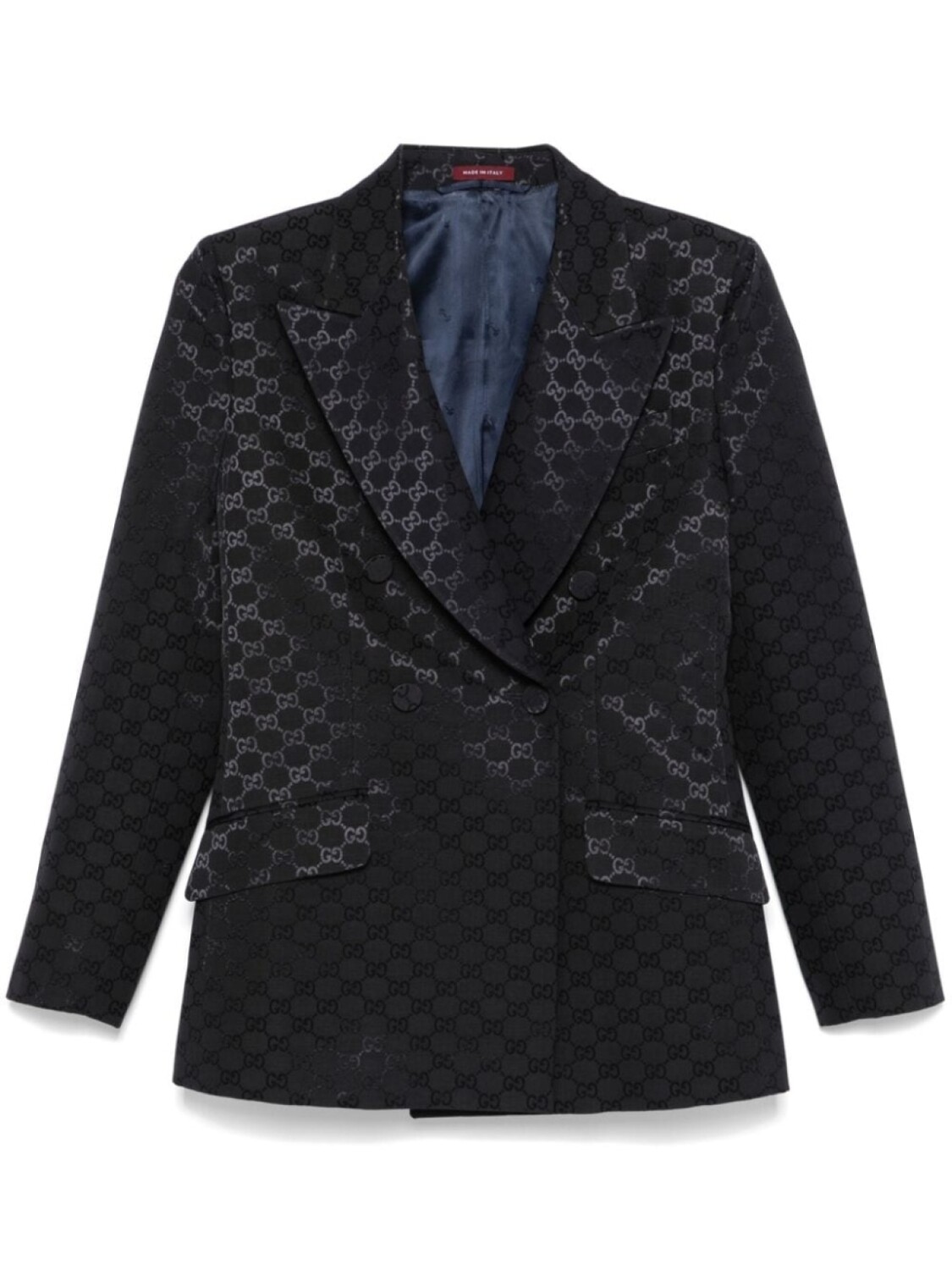 

Gucci жаккардовый пиджак с узором GG, синий