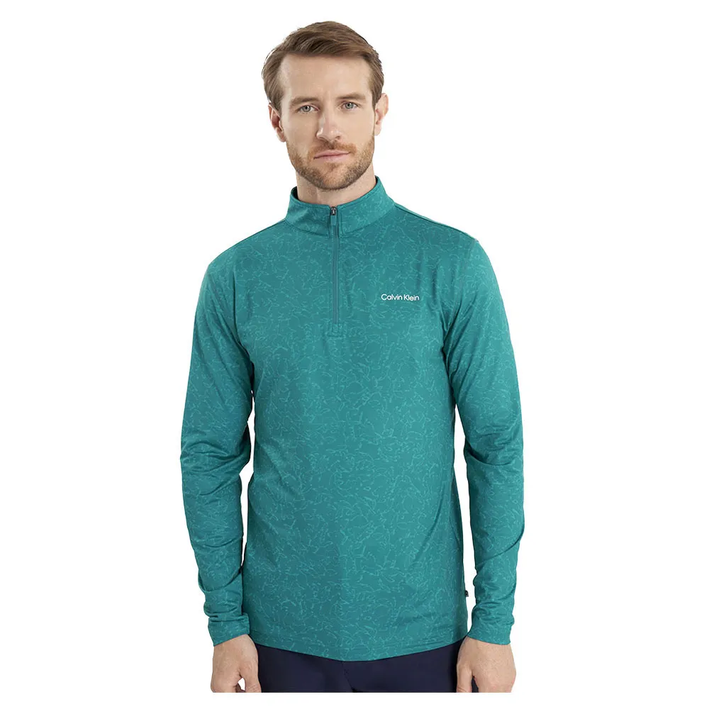 

Толстовка Calvin Klein Golf Printed Newport half zip, зеленый
