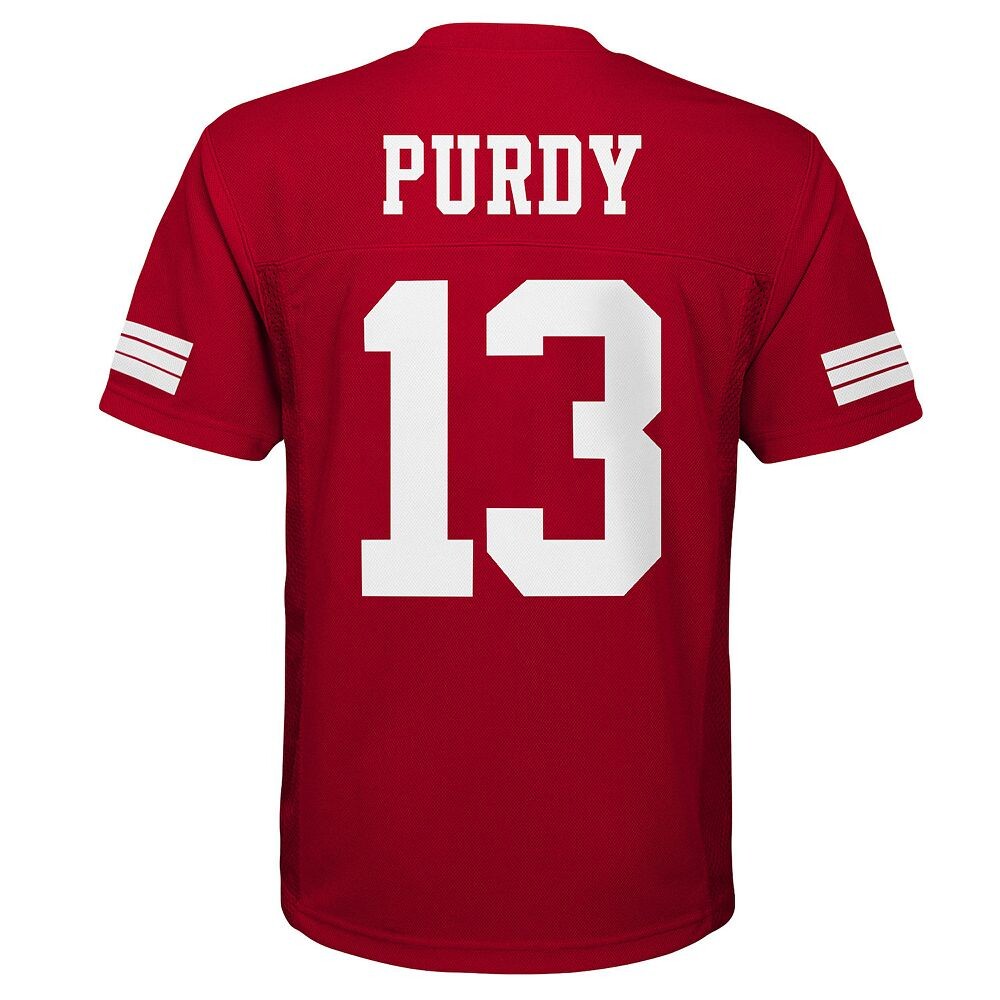 Реплика игрока команды Brock Purdy Scarlet San Francisco 49ers для дошкольников Outerstuff, красный — фото 2