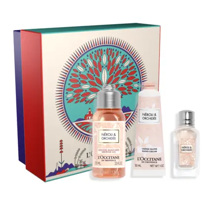 

L'OCCITANE Néroli & Orchidée Discovery Sets Рождественский гель для душа Крем для рук Духи