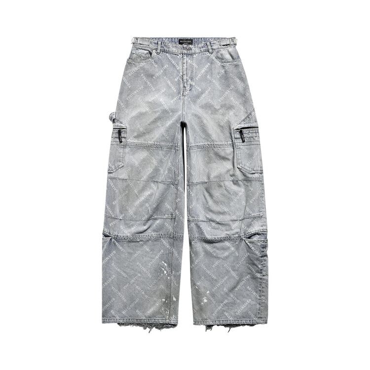 

Брюки Balenciaga Denim Cargo Pants Blonde Ring, синий