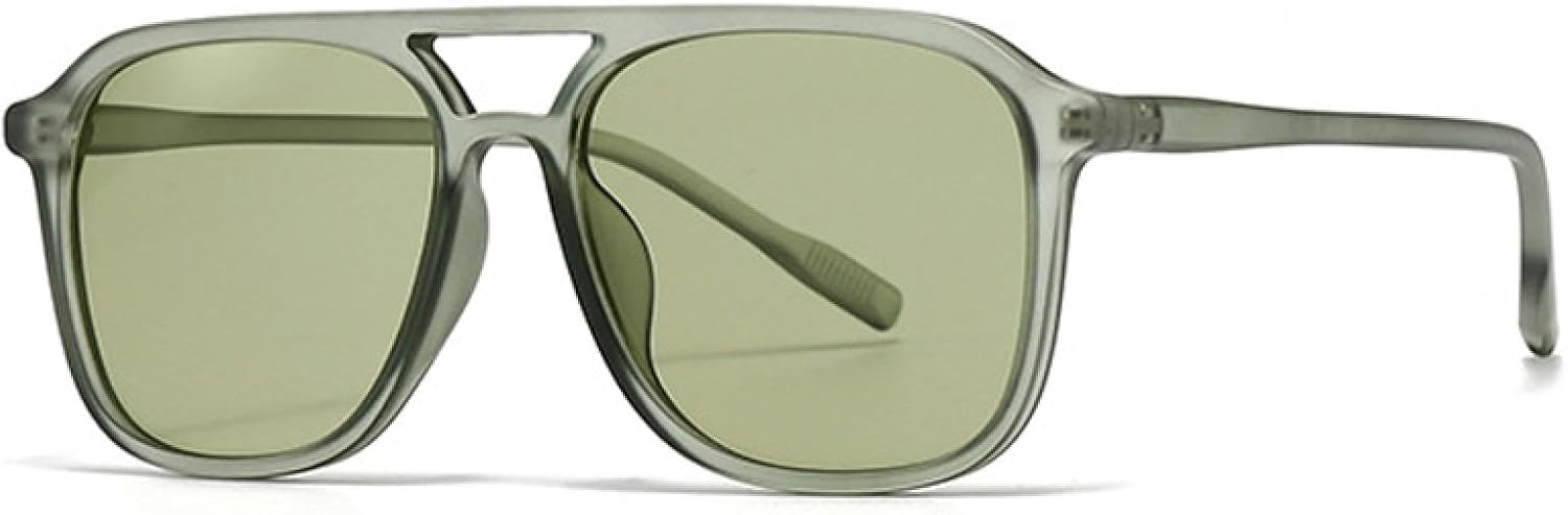 

Мужские солнцезащитные очки в стиле ретро с двойной перемычкой, модные сине-зеленые оттенки, защита от УФ-излучения UV400; женские солнцезащитные очки с градиентным переходом цвета VVTWSSW, Green Green