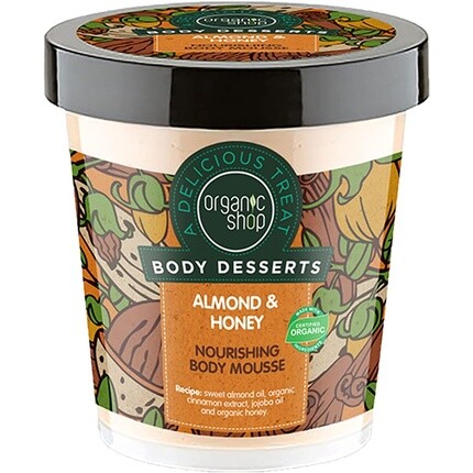 

Питательный мусс для тела «Миндаль и мед», 450 мл, Organic Shop