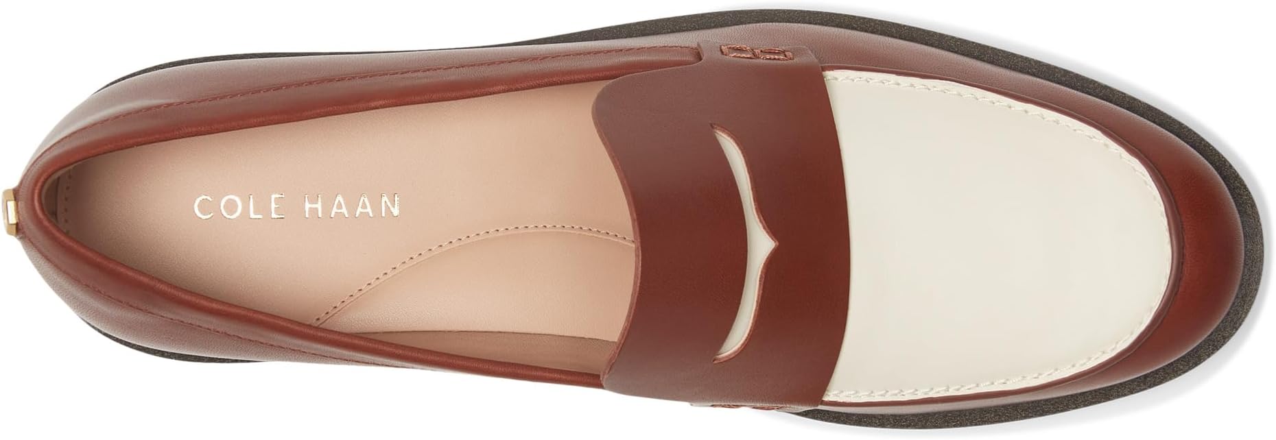 Лоферы Cole Haan Women's Gwendolyn Penny Loafers, Dark Cuoio/Ivory Leather — фото 2