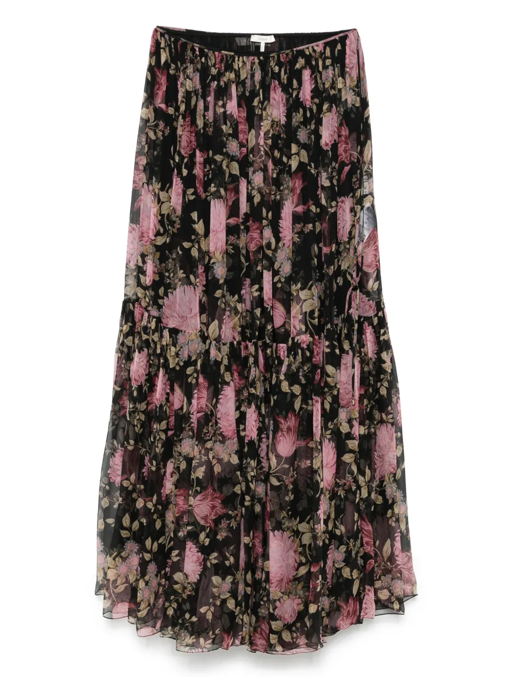 

Юбка с цветочным принтом CHLOÉ, черный