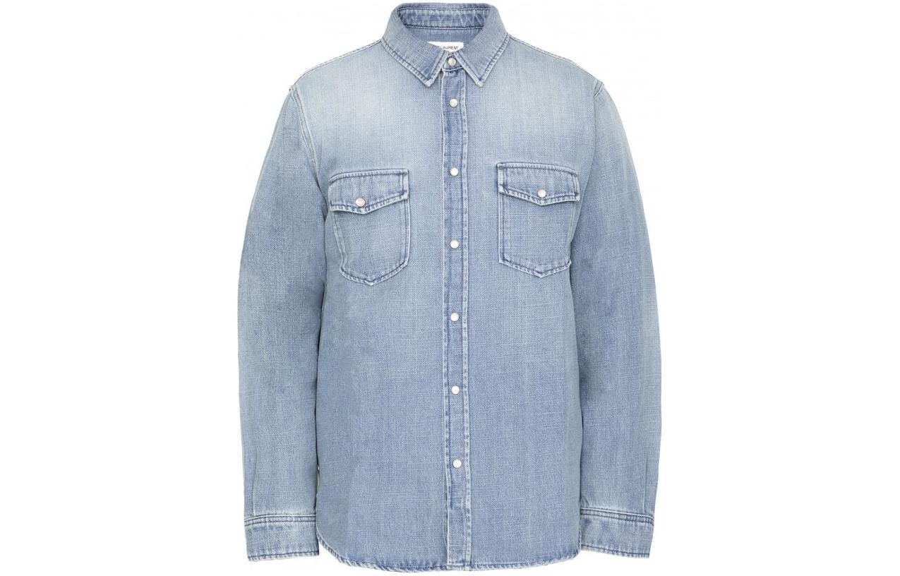 

Рубашка мужская синяя Saint Laurent, синий