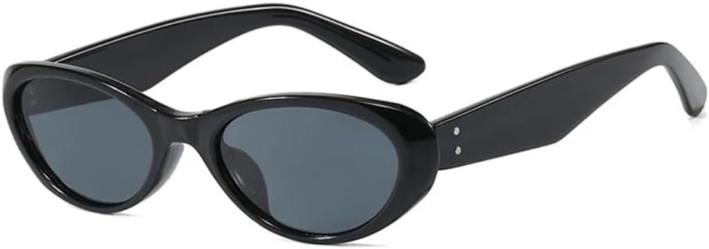 

Солнцезащитные очки с защитой UV400 | Маленькая овальная оправа «кошачий глаз» | Для женщин и мужчин | Для занятий спортом на открытом воздухе и вождения DSVIGF, Black Gray