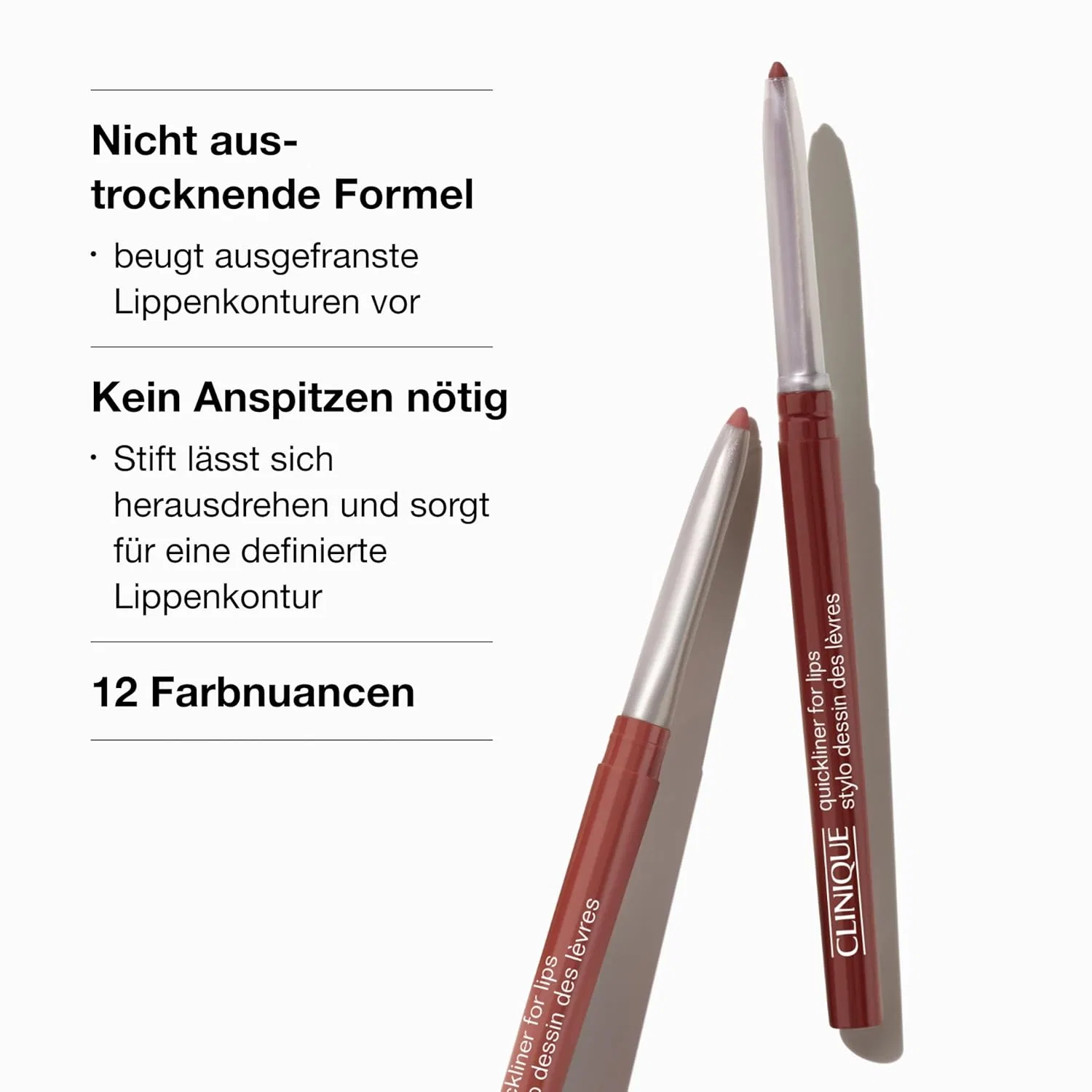 Стойкий карандаш для губ «Quickliner For Lips All-Day» от Clinique Clinique, Intense Cranberry — фото 3