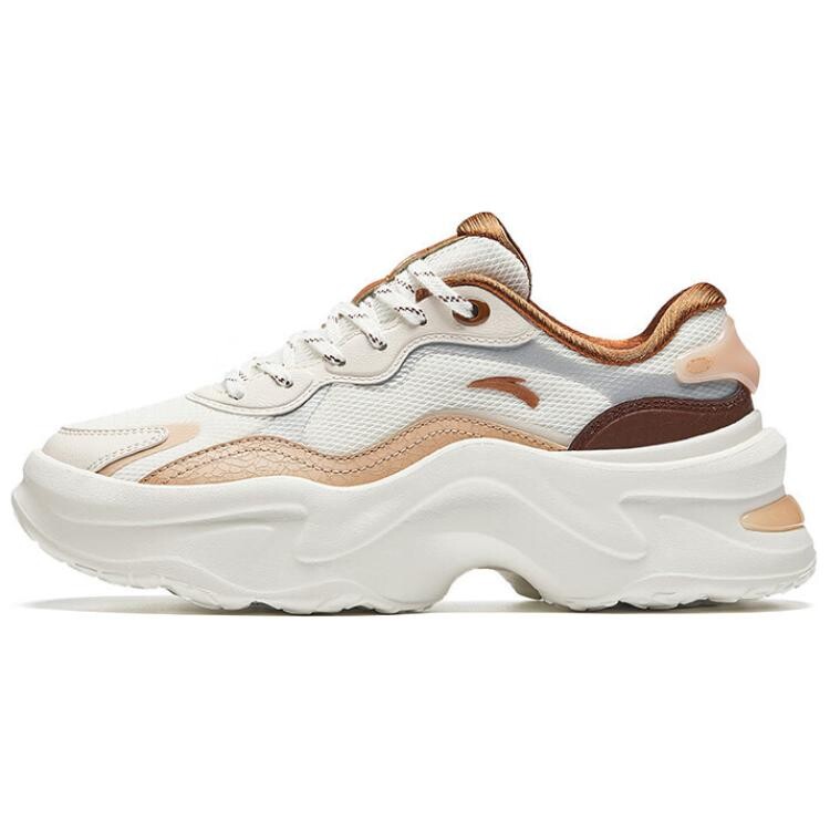

Кроссовки ANTA Chunky Sneakers Women's Low-top Ivory / Mud Grey / Light Walnut, слоновая кость/серый