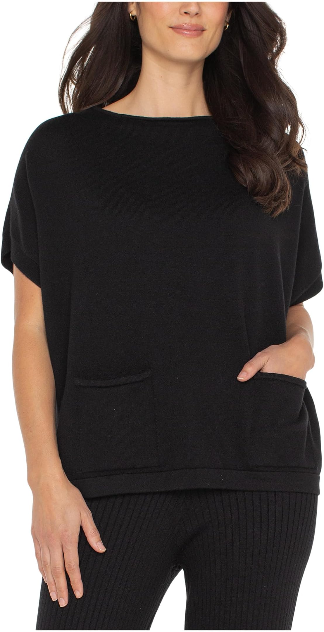 

Свитер Liverpool Los Angeles 1/2 Sleeve Boat Neck Dolman Sweater, черный