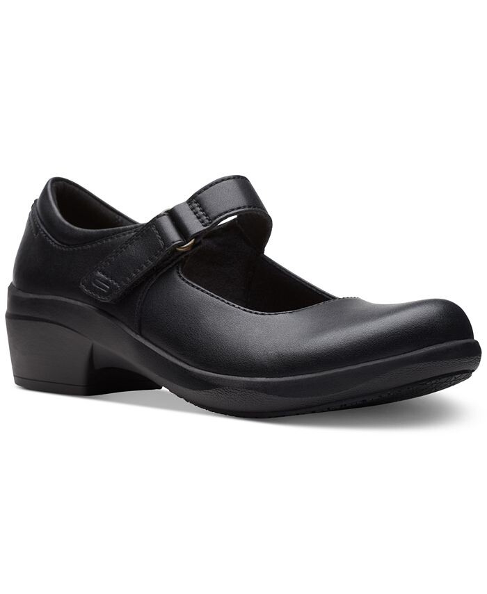 

Женские туфли с круглым носком Talene Ave Mary Jane Clarks, цвет Black Leather