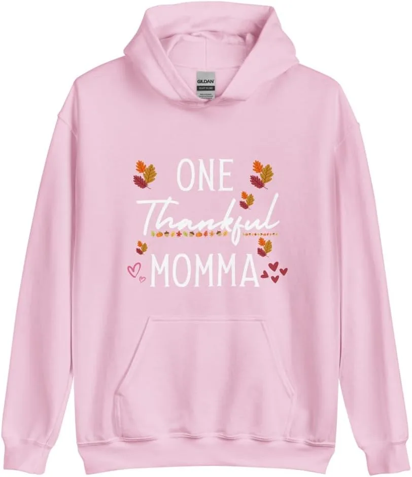 Толстовка One Thankful Momma Fall Thanksgiving Unisex Generic, светло-розовый
