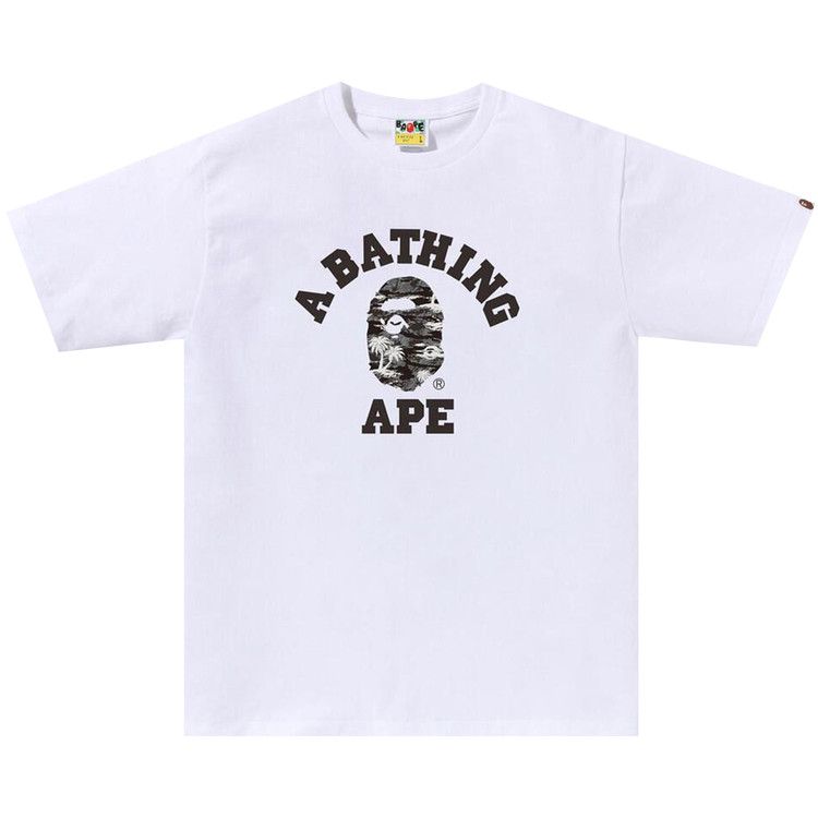 

Футболка BAPE Palm Tree Camo College Tee, White/Black