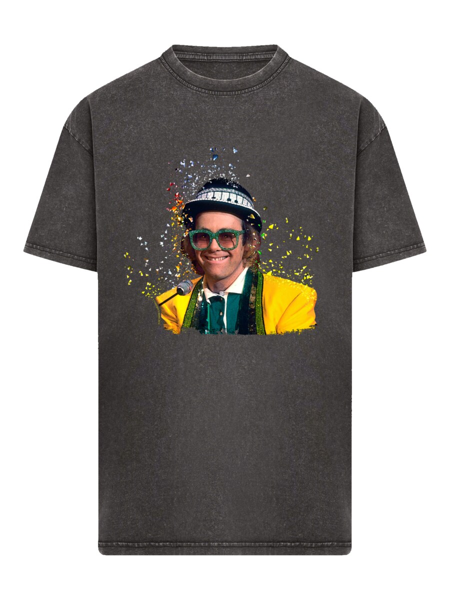 

Рубашка F4NT4STIC TV Times Elton John At The Piano 1977, Mottled Black