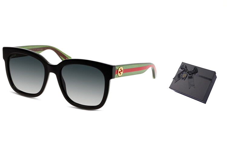 

Солнцезащитные очки Gucci Temples 002, черный