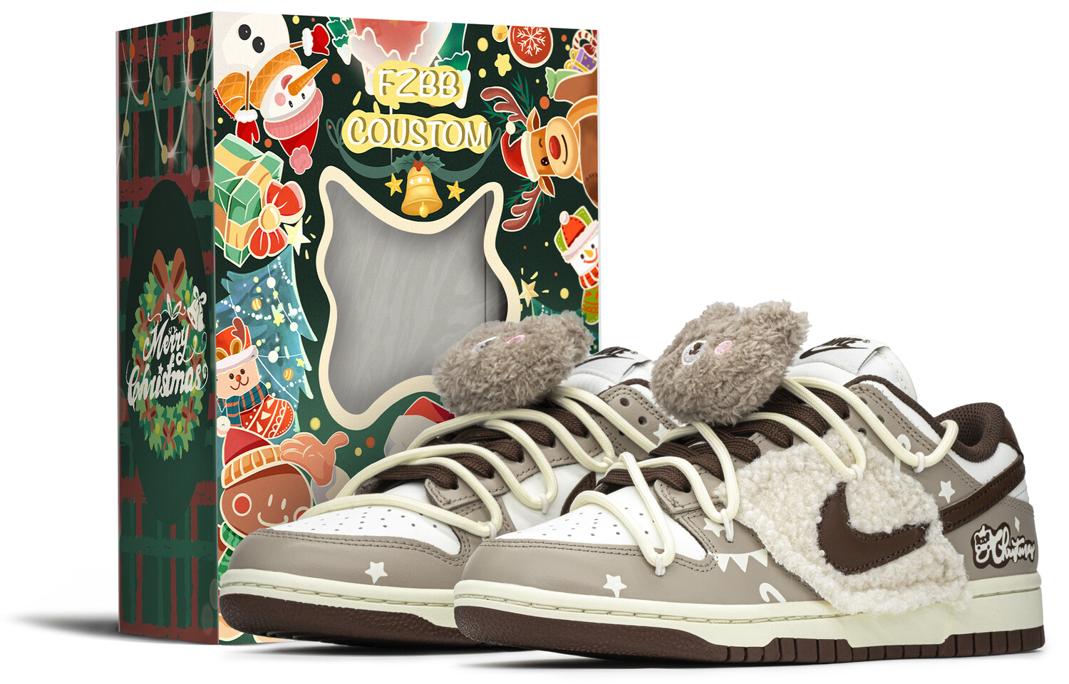 

Кроссовки для скейтбординга Dunk женские, низкие, коричневый Nike