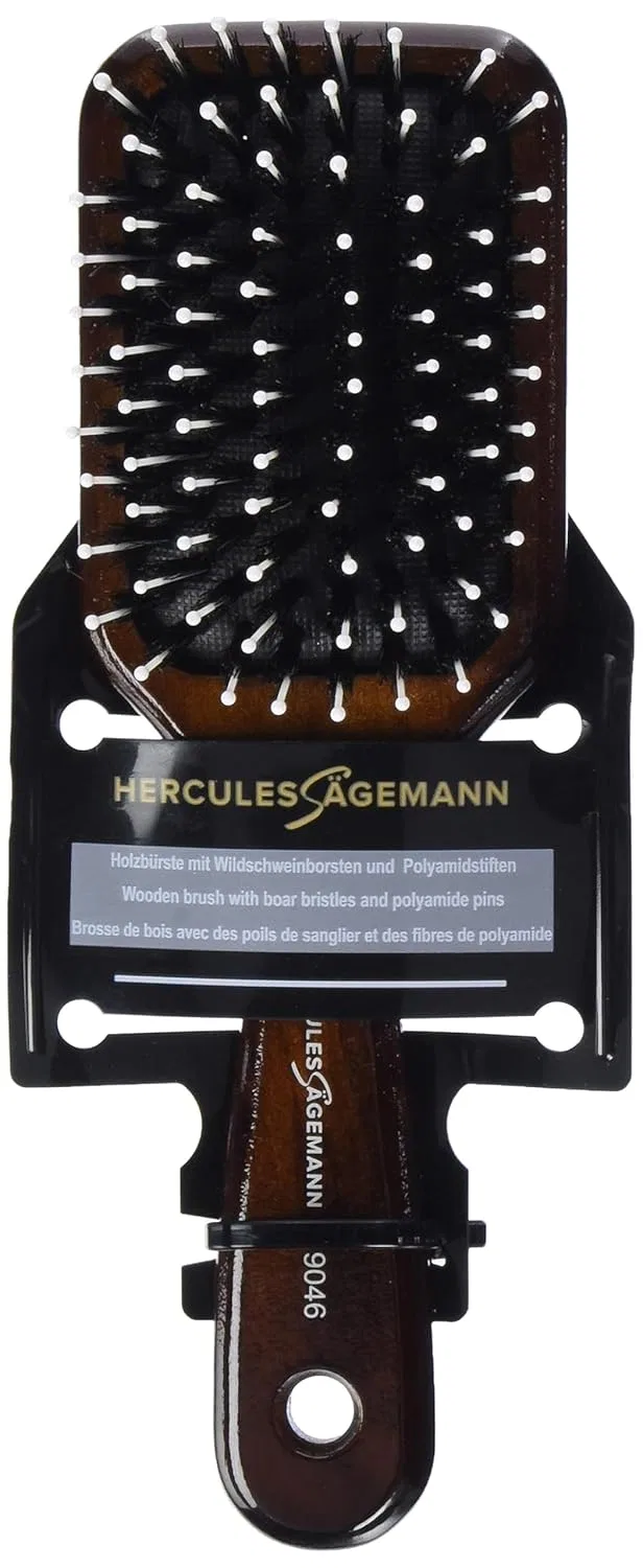 Щетка для сушки волос Hercules Sägemann 9046 с 8 рядами щетины кабана Hercules Sägemann, Brown — фото 3