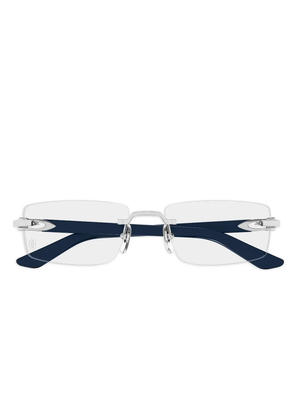 

Прямоугольные безободковые очки Cartier, синий