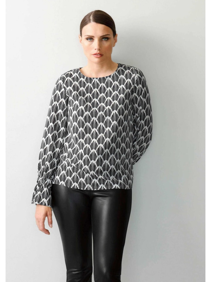 

Alba Moda Блузка с принтом по всей поверхности, черного цвета