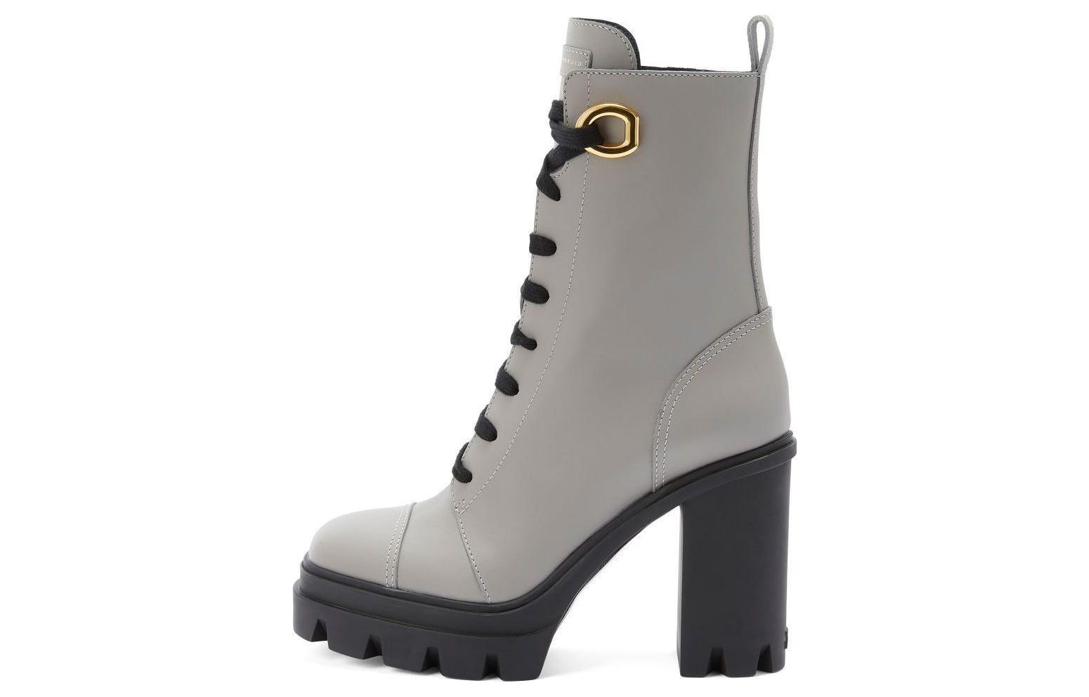 Куба Либре 110 мм Женские Ботинки Щиколотка на Шнуровке Giuseppe Zanotti, Серый