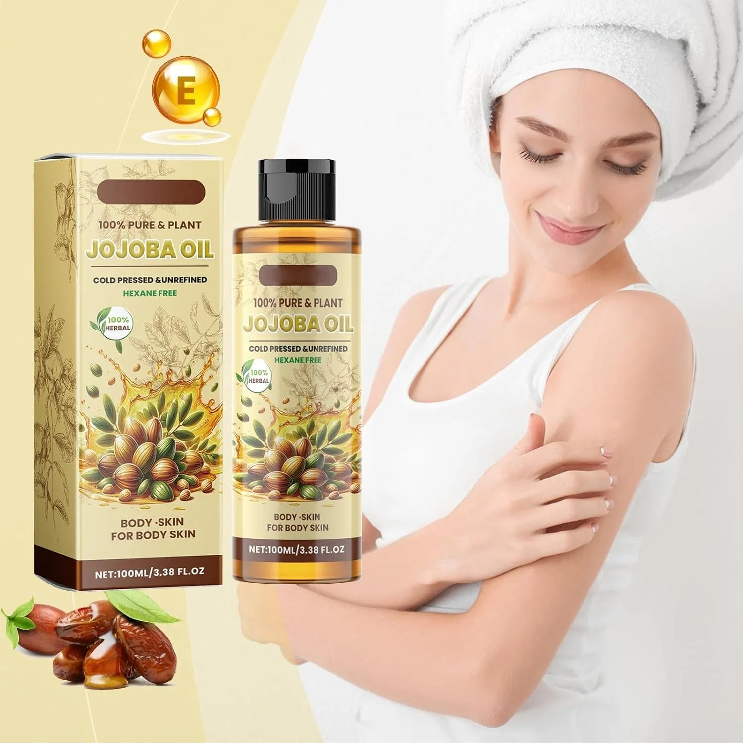 Масло для тела, увлажняющее, Jojoba Oil, 100 мл — фото 3