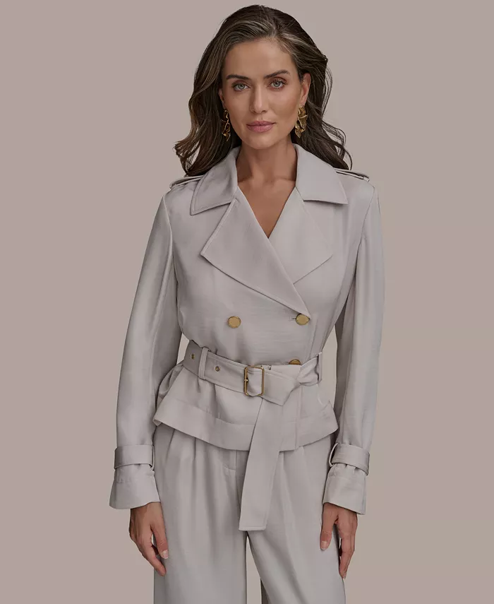 

Женская куртка с поясом Donna Karan New York, серый