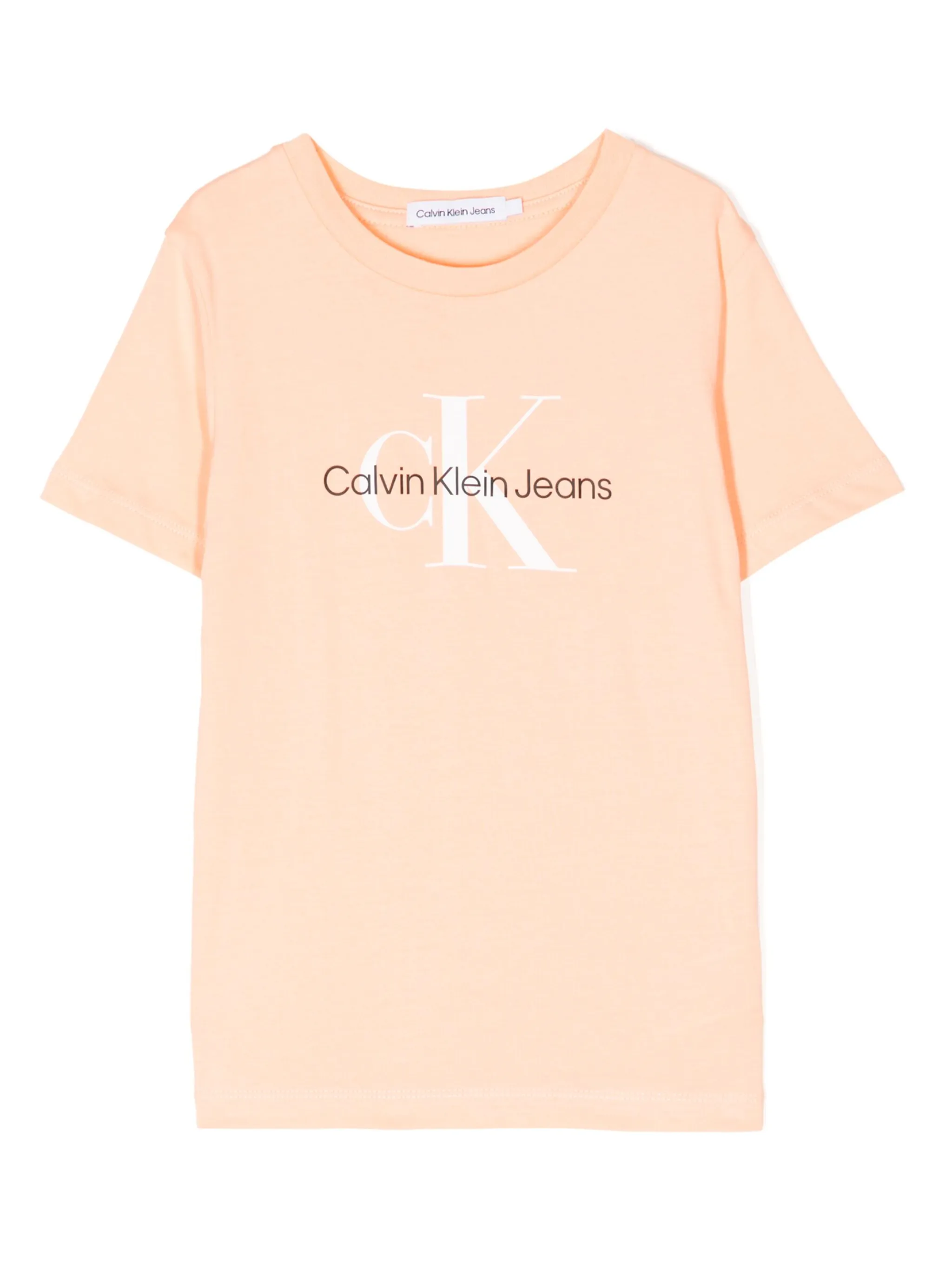 

Футболка с логотипом Calvin Klein Kids, оранжевый