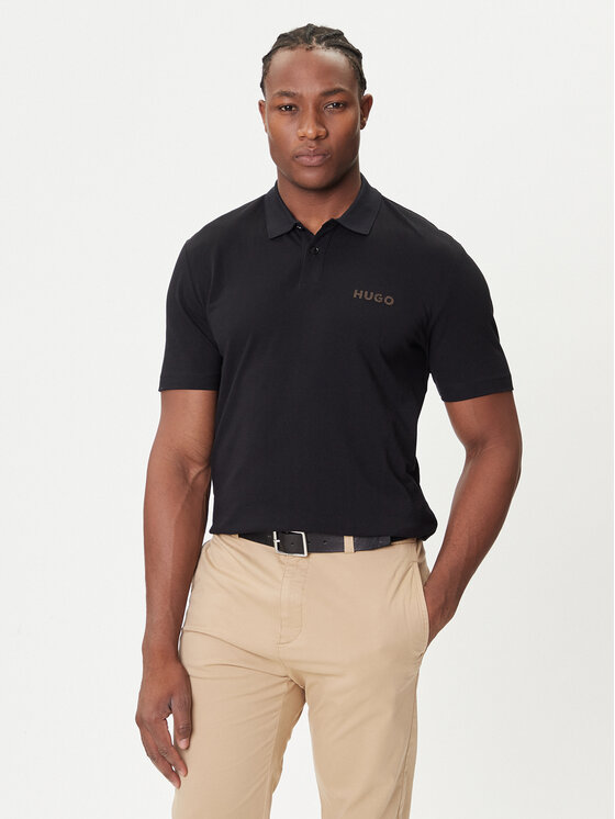 

Поло regular fit Dirlmere 50542830 Hugo, чёрный