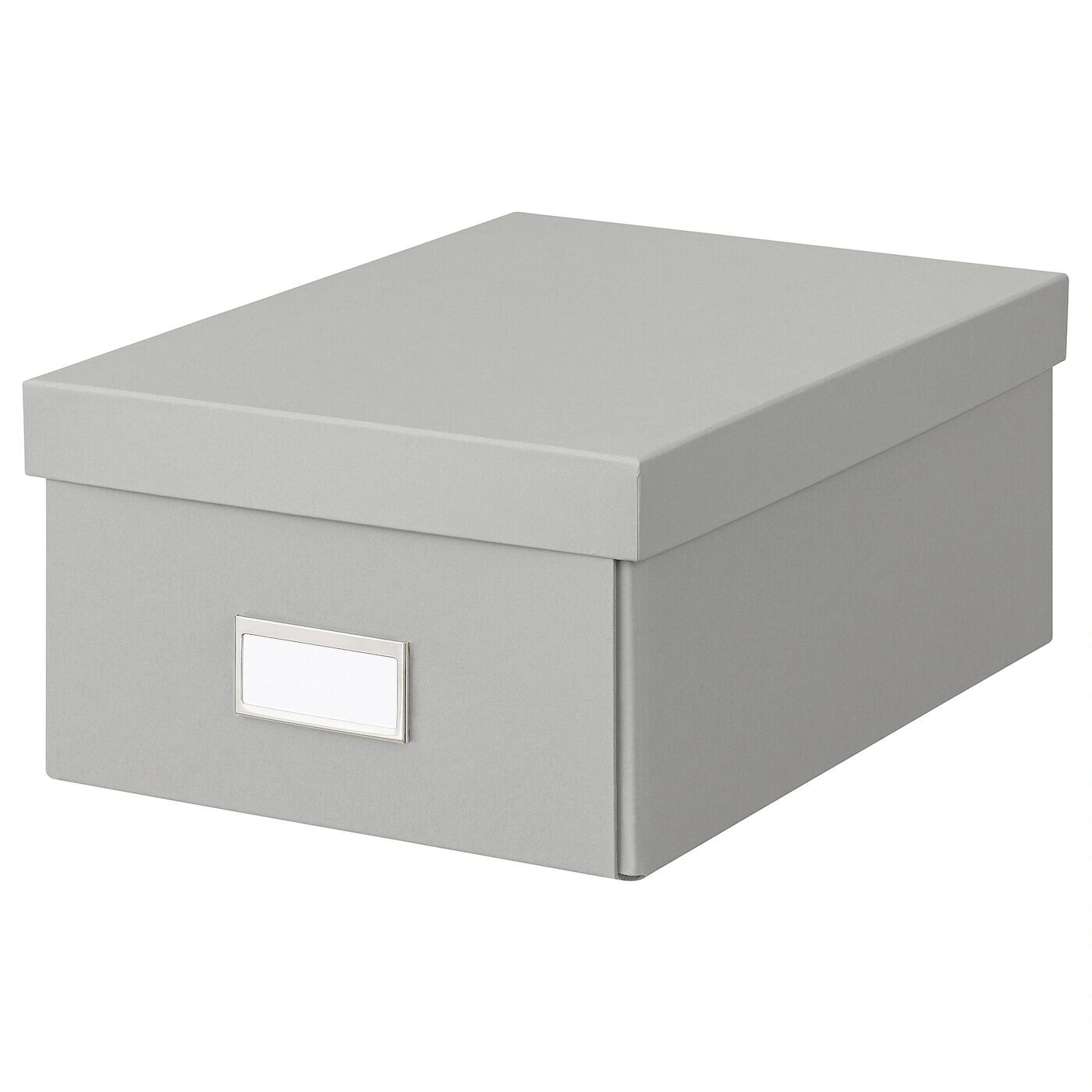 

Коробка с крышкой, светло-серая, 23х32х14 см, HOVKRATS IKEA