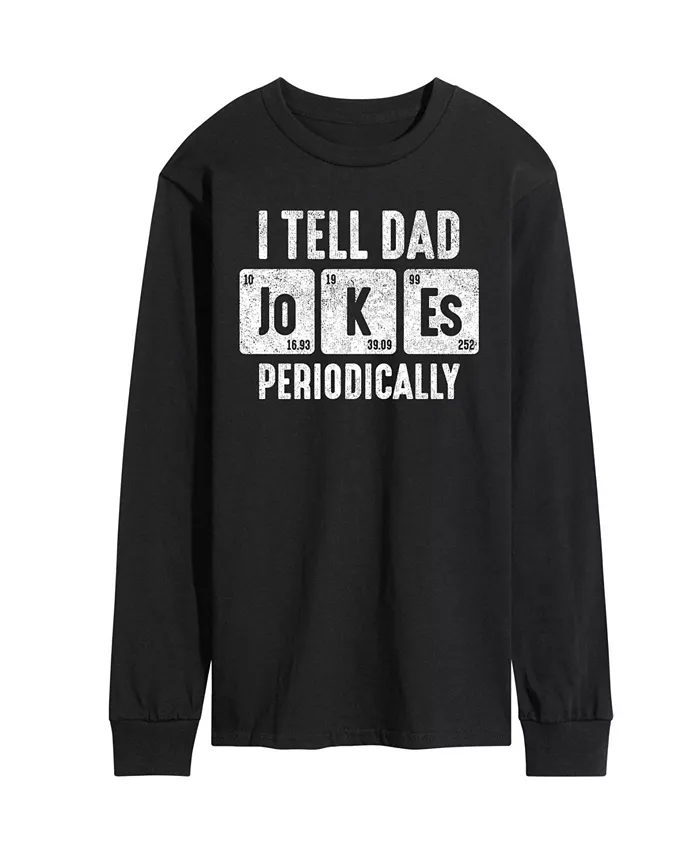 

Мужская футболка с длинным рукавом I Tell Dad Jokes Periodically AIRWAVES, черный