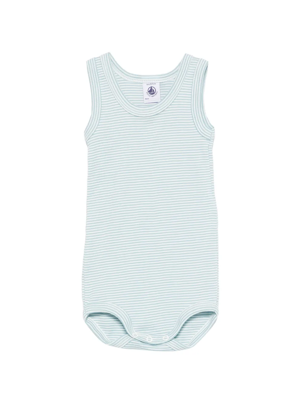 Боди с круглым вырезом (набор из трех штук) Petit Bateau, белый — фото 2