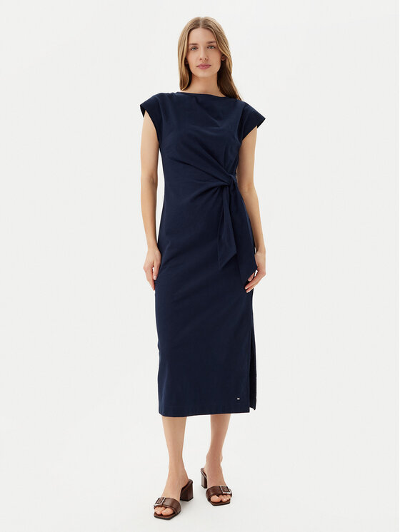 

Платье на каждый день стандартный крой WW0WW45159 Tommy Hilfiger, синий