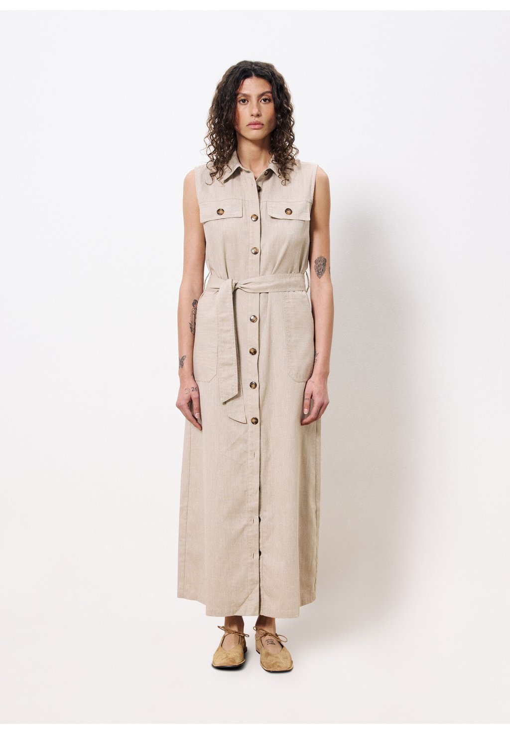 

Платье макси FRNCH, бежевый