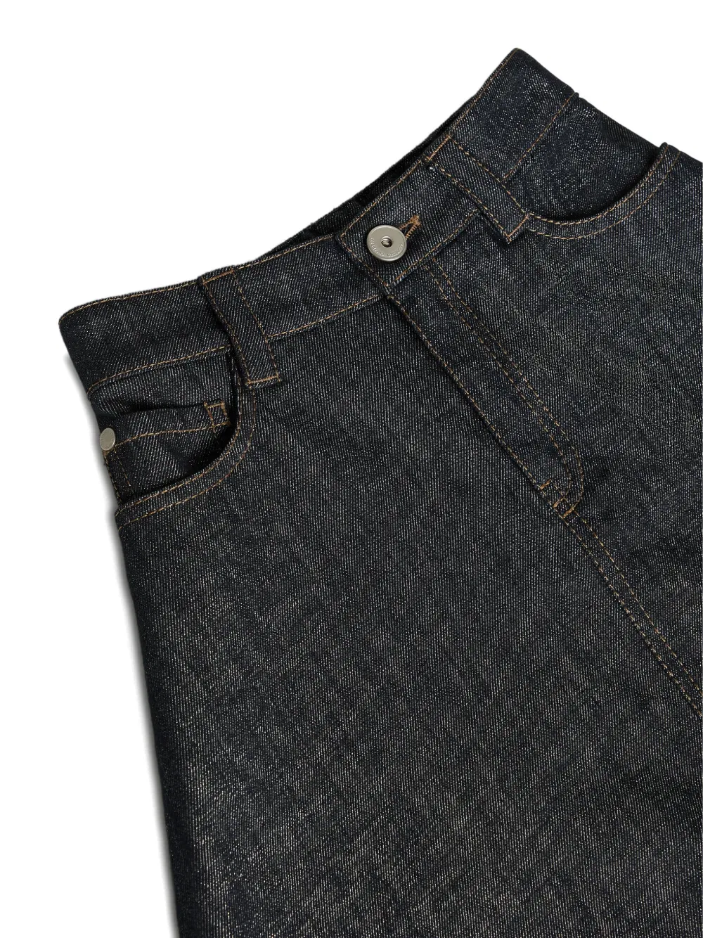 Джинсовая юбка-клеш с деталями от Monili Brunello Cucinelli Kids, синий — фото 3