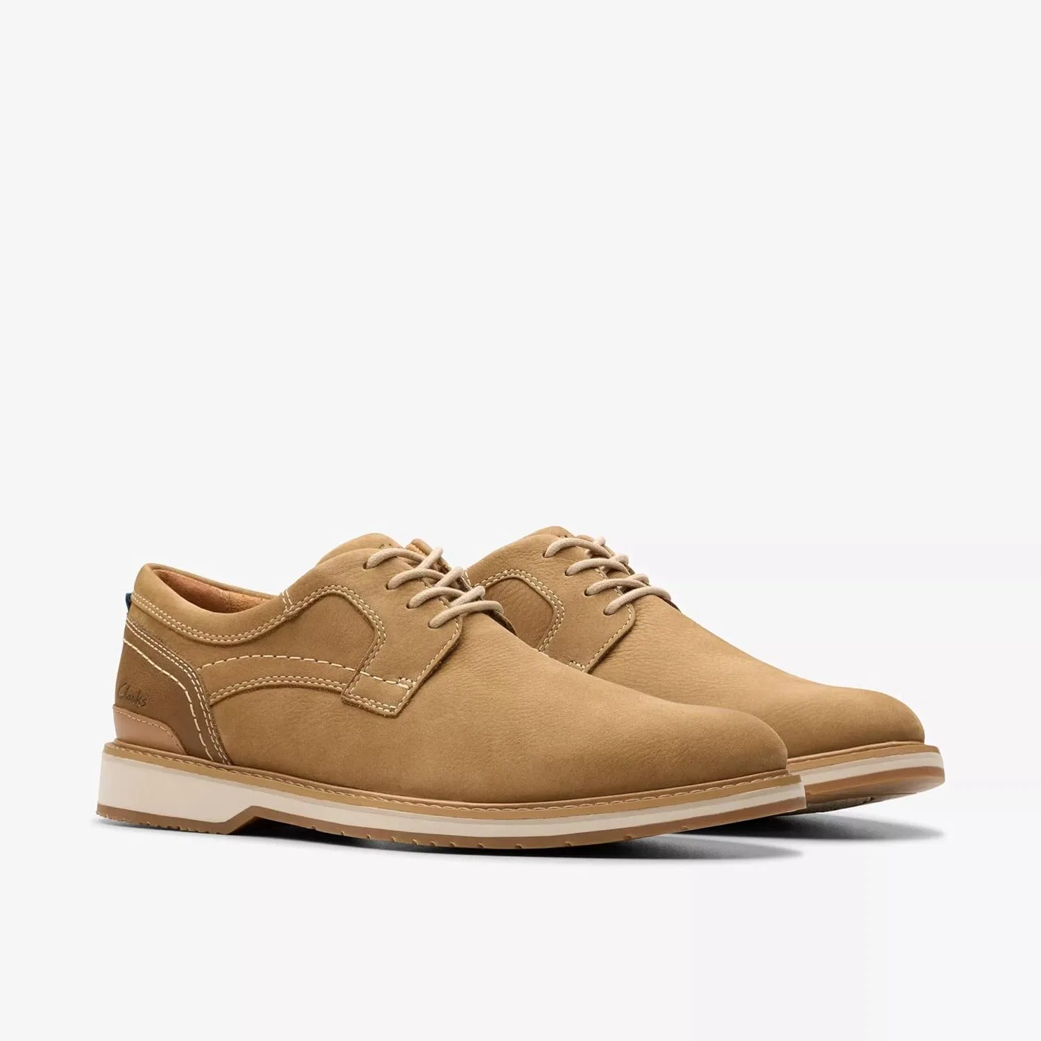 Мужские кроссовки Clarks Monahan PlainOxford, Sand Nubuck. — фото 4