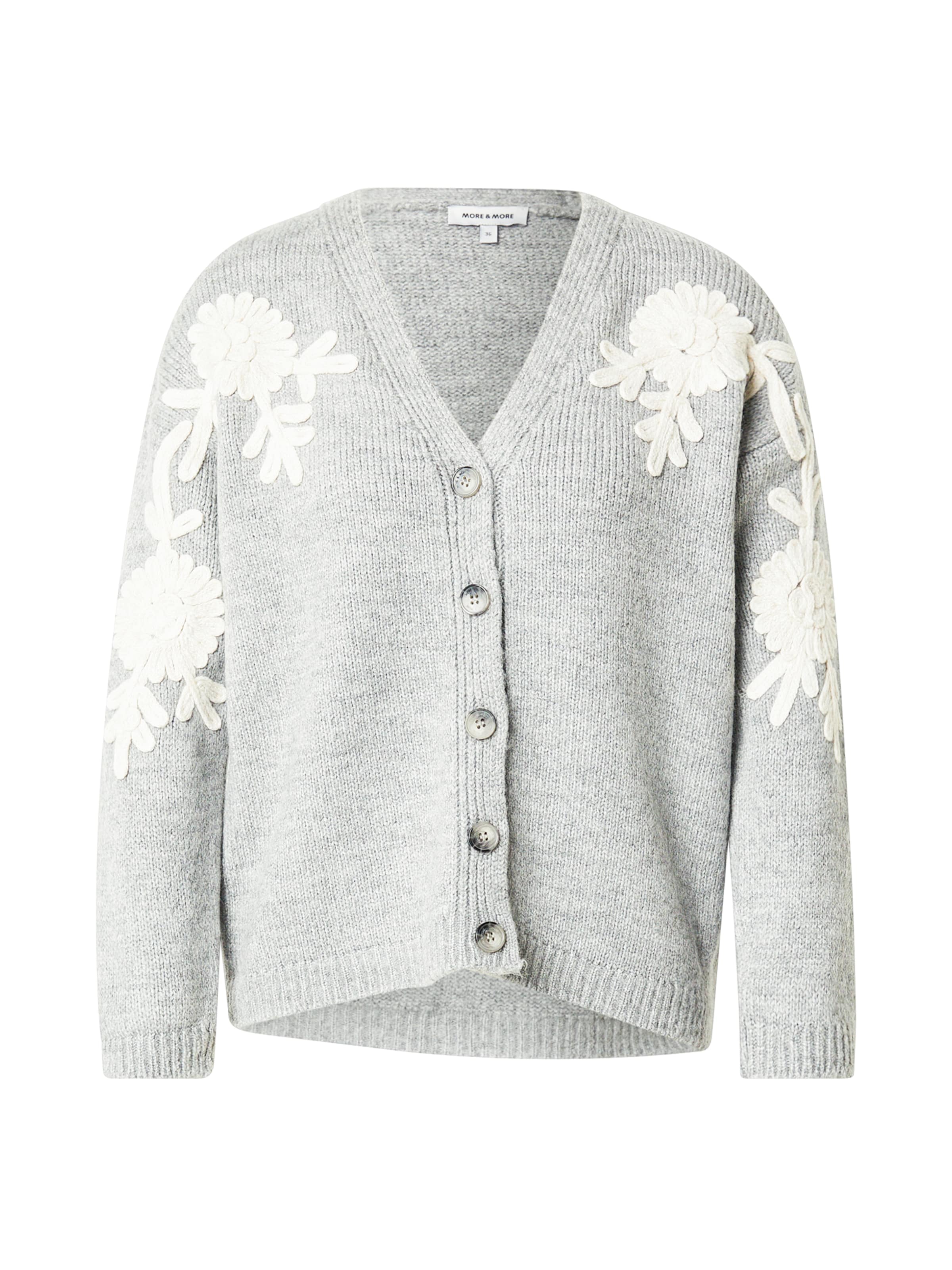

MORE & MORE Вязаный кардиган в сером цвете