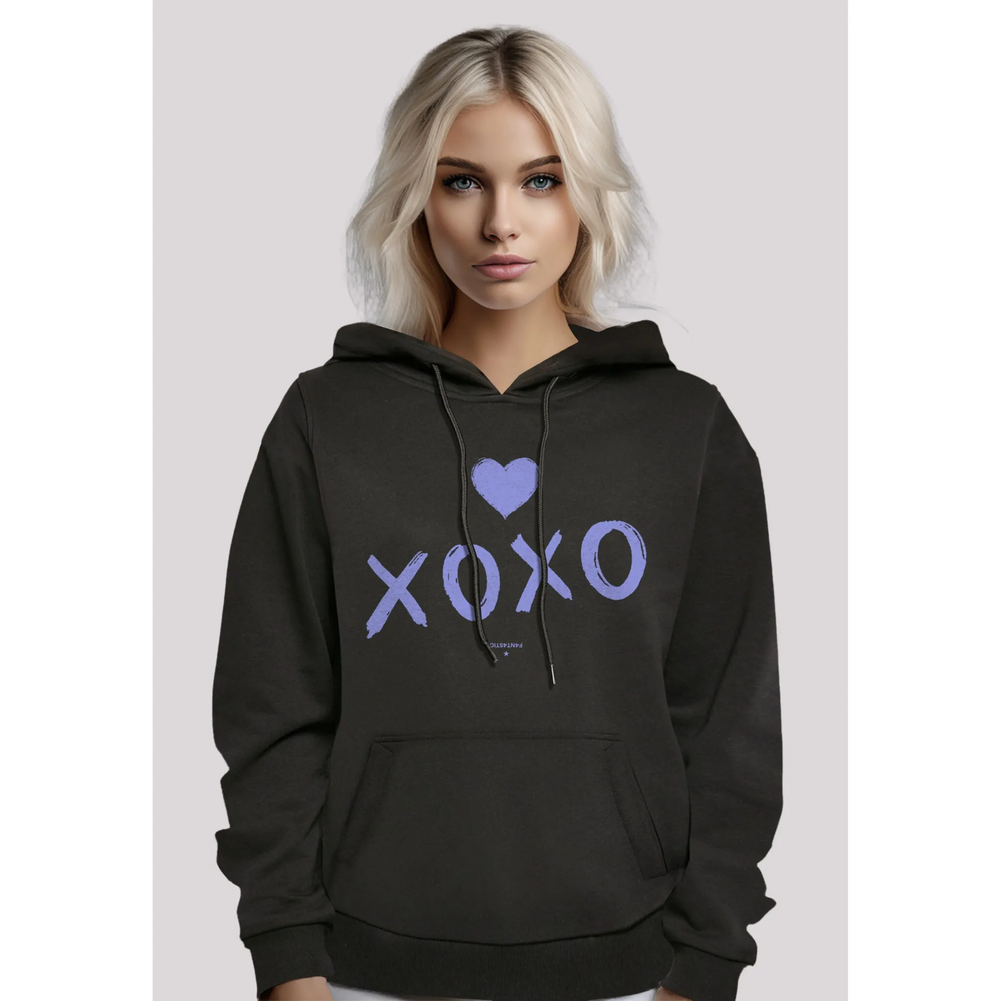 

F4NT4STIC толстовка "День святого Валентина xoxo", толстовка, теплая, удобная, черный