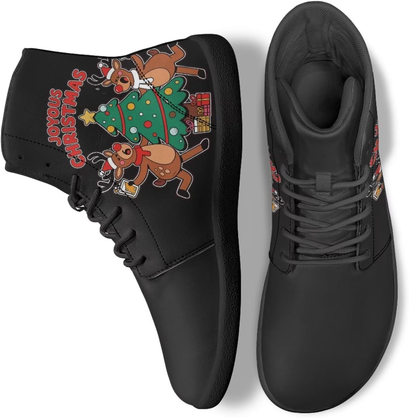 

Женские и мужские высокие кроссовки, модные спортивные кроссовки для ходьбы, бега и путешествий Ecaestolph, черный