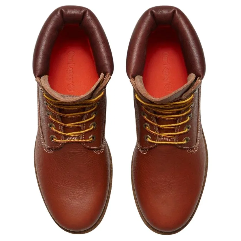 Timberland Ботинки OUR LEGACY 6 Inch Short Combat мужские красный коричневый — фото 4