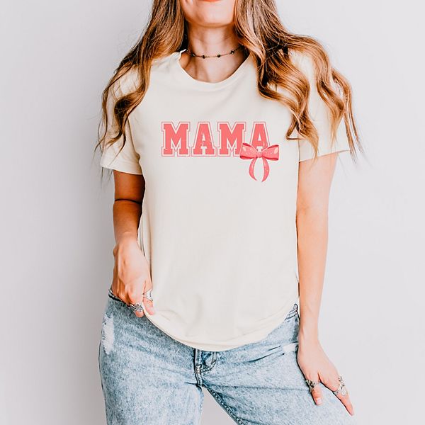 

Футболка с коротким рукавом и бантом Mama coquette Simply Sage Market, Cream