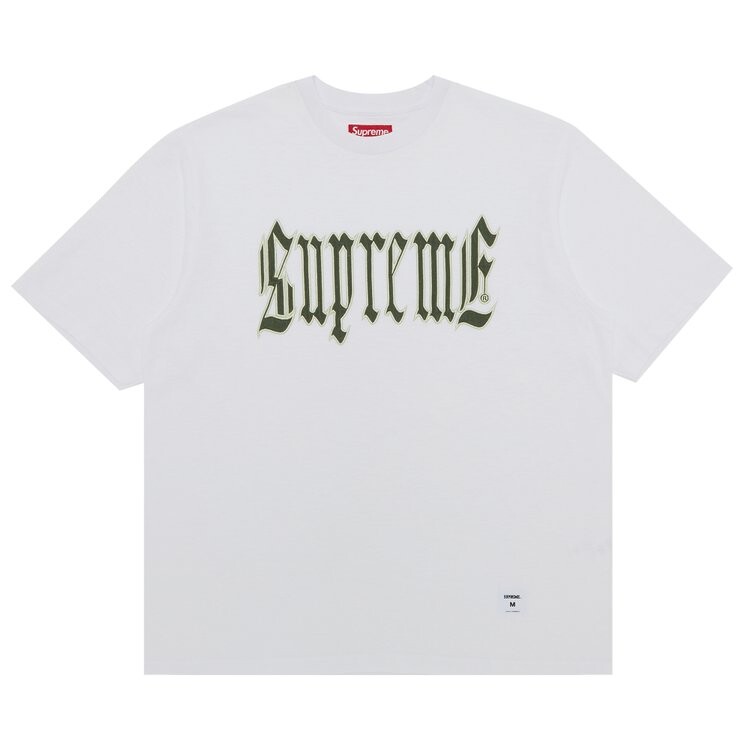 

Топ Supreme Old English Short-Sleeve Top, белый, Серый, Топ Supreme Old English Short-Sleeve Top, белый